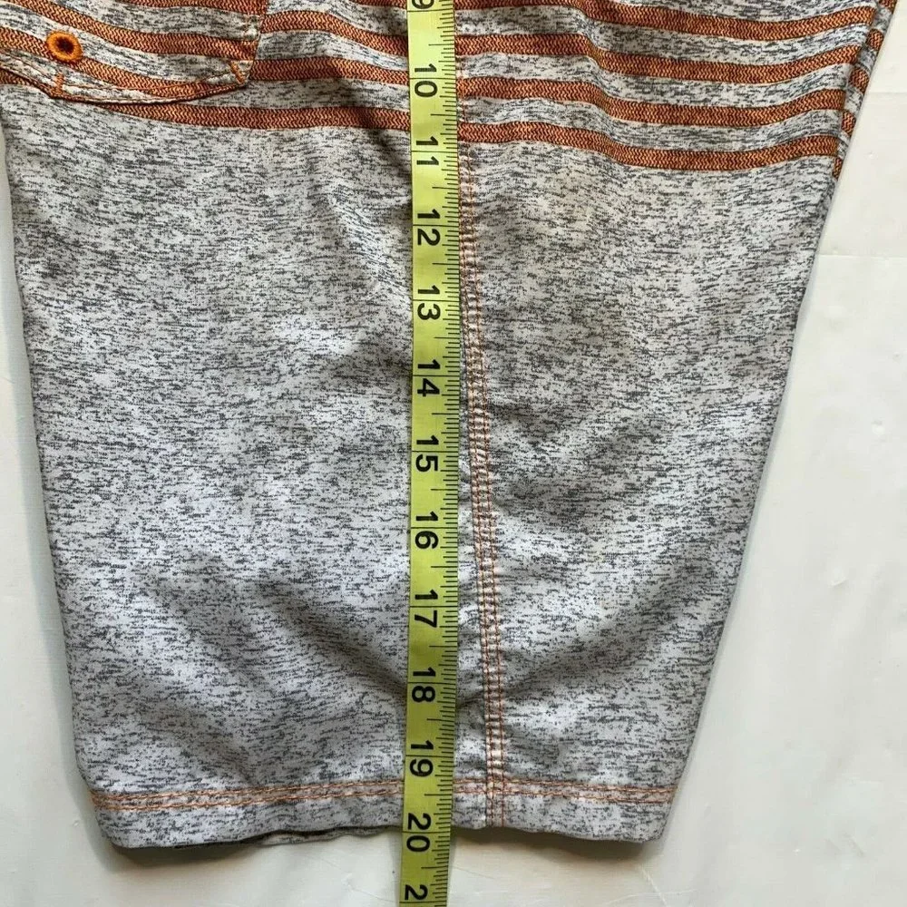 Hurley Board Shorts Swim Trunks Mens 30x9 Striped‎ Heather Surfing Beach Summer